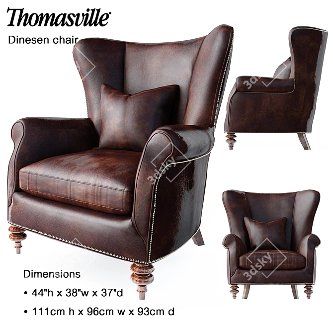 Elegant Thomasville Dinesen Chair 3D model image 1