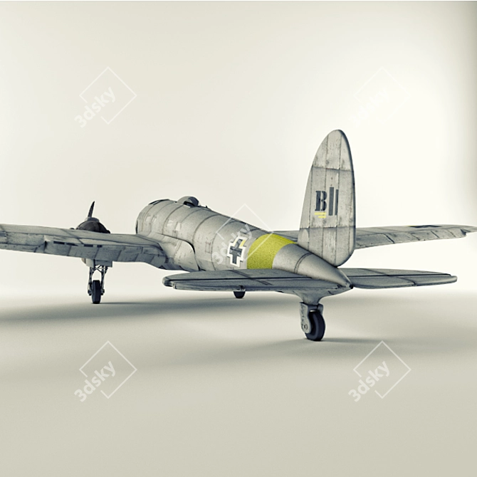 Historic Heinkel He 111 Warplane 3D model image 3