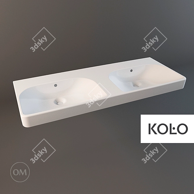 KOLO TRAFFIC Double Sink, 120 cm 3D model image 1