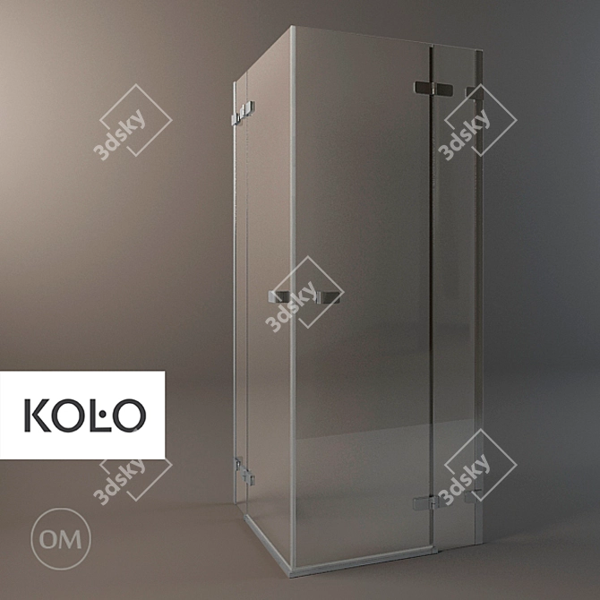 KOLO Next 80: Sleek Square Shower Cabin 3D model image 1