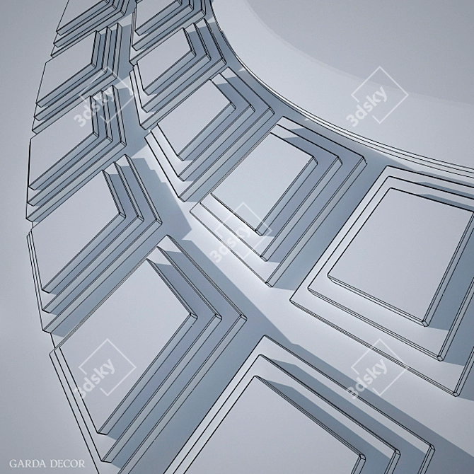 Indigenous-Inspired Round Mirror: Garda Decor 3D model image 3