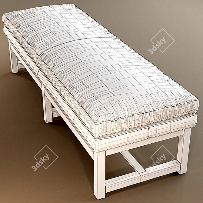 Modern Flynt Bench: Stylish Seating 3D model image 2