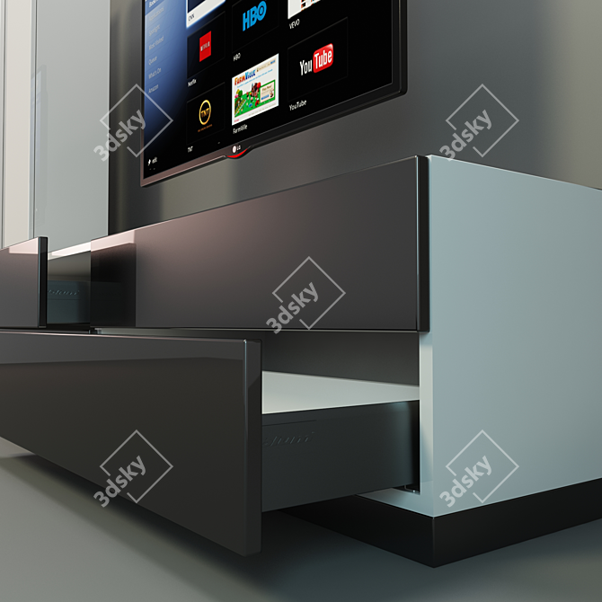 Sleek LG TV-Ready Living Room Furniture 3D model image 3