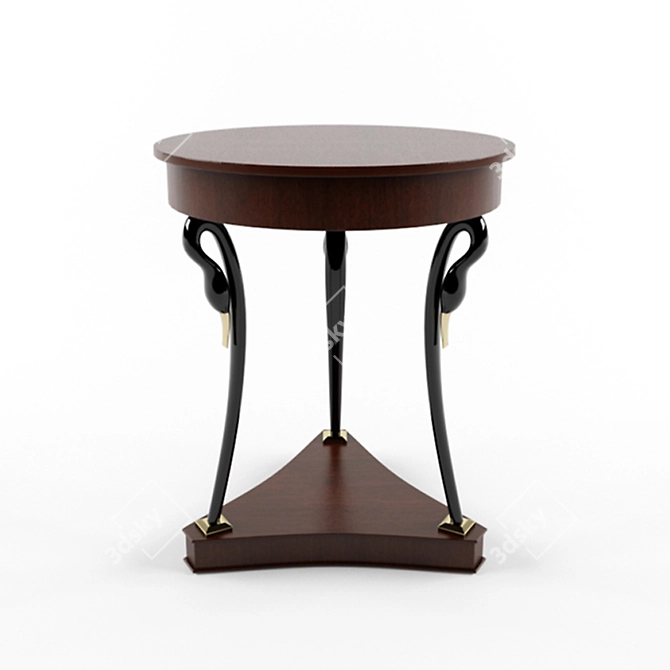 Modern Round Bedside Table 3D model image 1