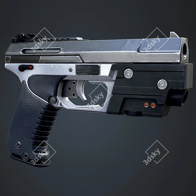 Futuristic Syndicate Pistol 3D model image 1