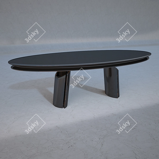 Elegant Art Deco Table 3D model image 1