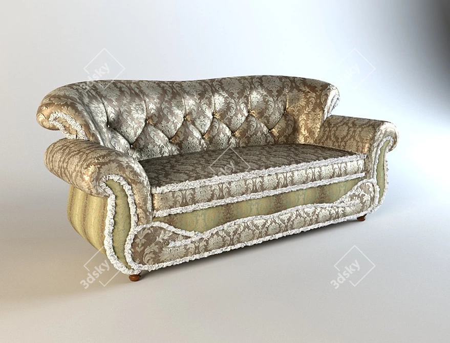 Palermo Sofa: Premium Comfort for Your Home 3D model image 1