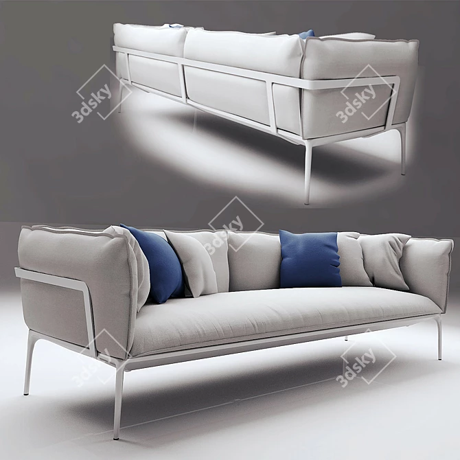 Modern Italian MDF Yale Sofa 3D model image 1
