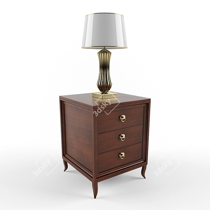 Elegant Table Lamp Combo 3D model image 1