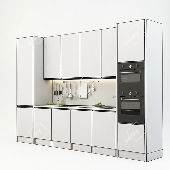 Contemporary Classic Kitchen 3D model image 3