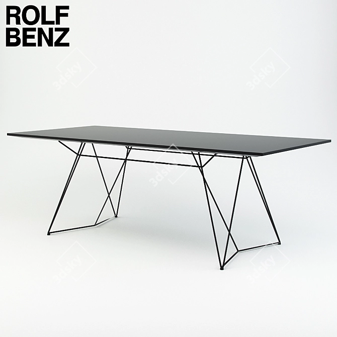 Modern Dining Table: ROLF BENZ CO-SINUS 3 3D model image 1