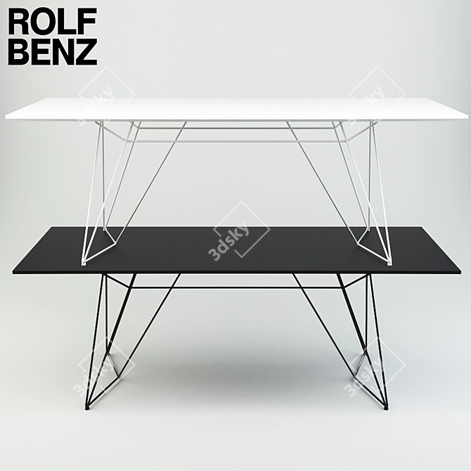 Modern Dining Table: ROLF BENZ CO-SINUS 3 3D model image 3