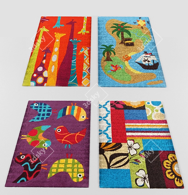 Adorable Kids' Rugs: Arte-Espina Collection 3D model image 3