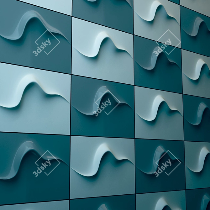 Serpentine Wall Panel 3D model image 2