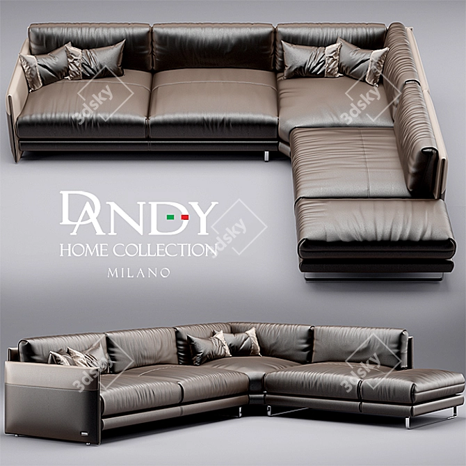 Luxury Comfort Sofa 3D model image 1