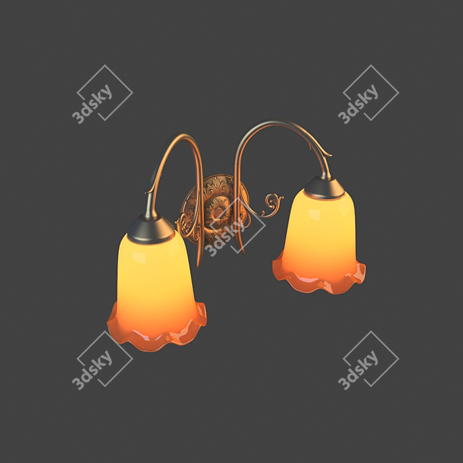 Victorian Sconce: Classic Elegance 3D model image 2