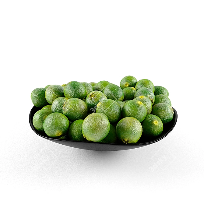 Zesty Fresh Lime Twist 3D model image 1