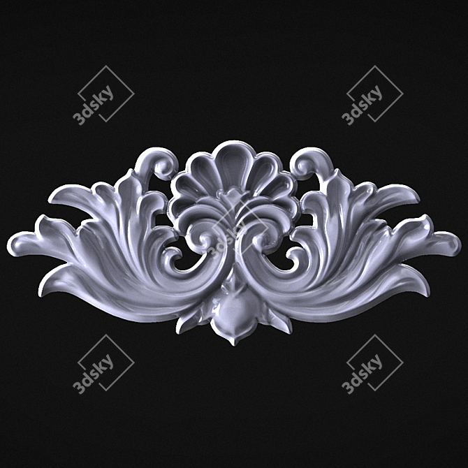 Elegant Embossed Decor 3D model image 1