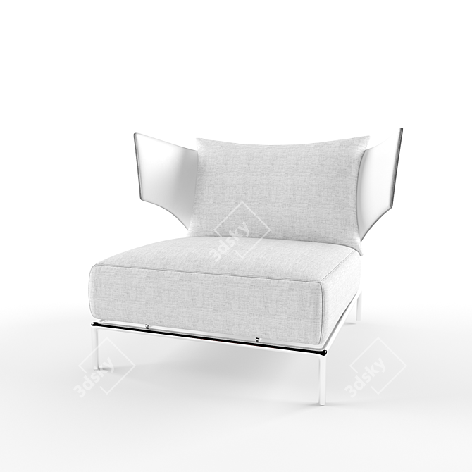 Erba Italia Abbraccio: Elegant Italian Chair 3D model image 2