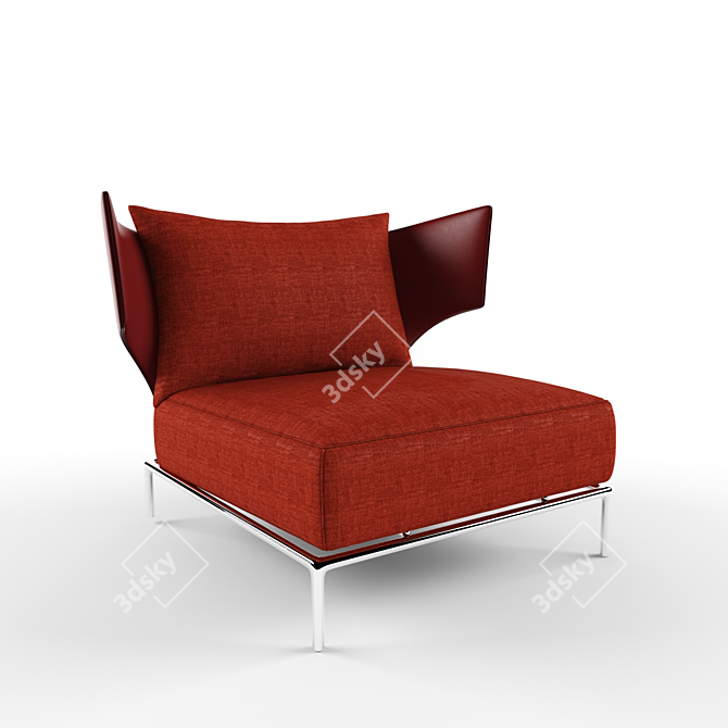 Erba Italia Abbraccio: Elegant Italian Chair 3D model image 3