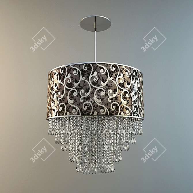 Elegant Vintage Chandelier 3D model image 1