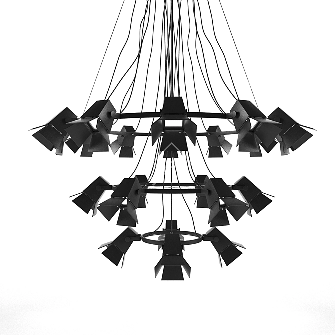 Elegant Crystal Chandelier 3D model image 1