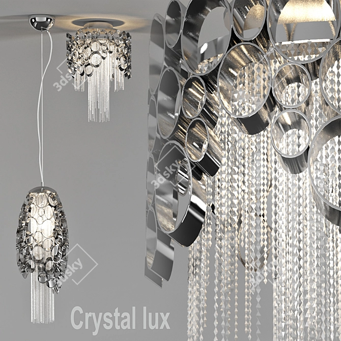 Sparkling Elegance: Crystal Lux Lighting 3D model image 1