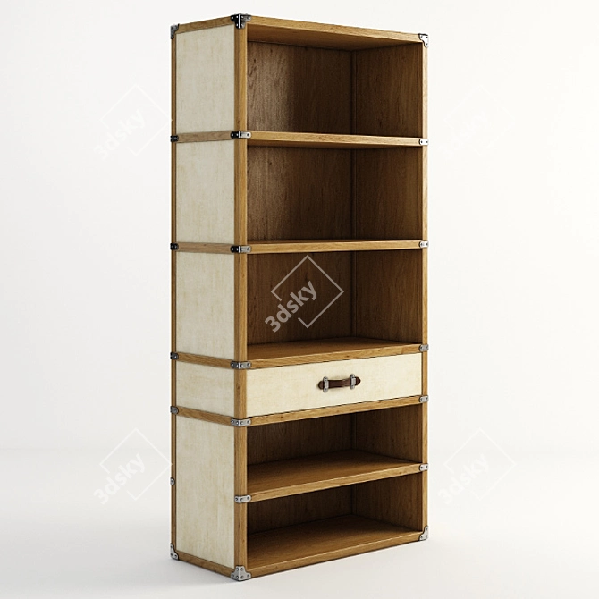 Vellum Trunk Bookcase - Classic Elegance For Your Home 3D model image 1