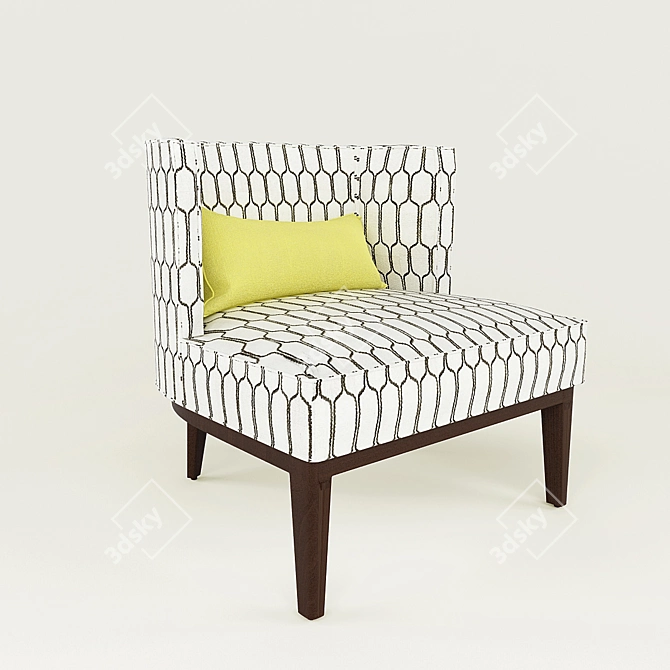 Elegant Grayson Chair 3D model image 1