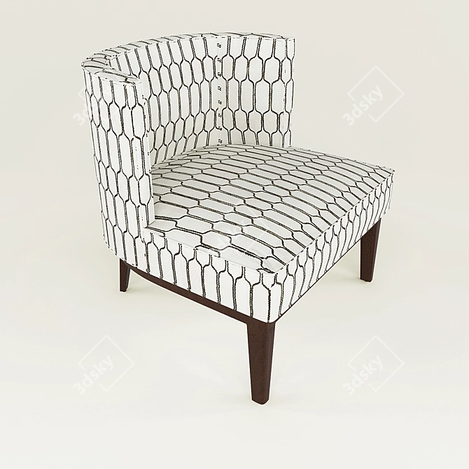 Elegant Grayson Chair 3D model image 2