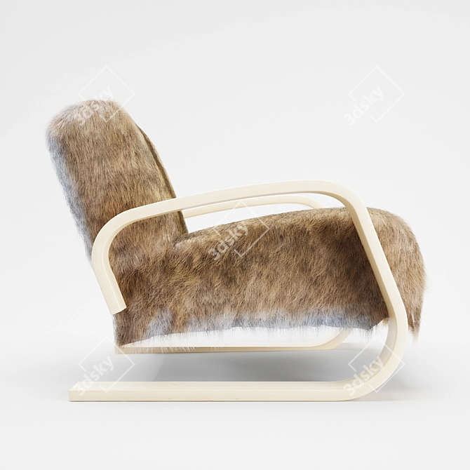 Vintage Tank Armchair 3D model image 2