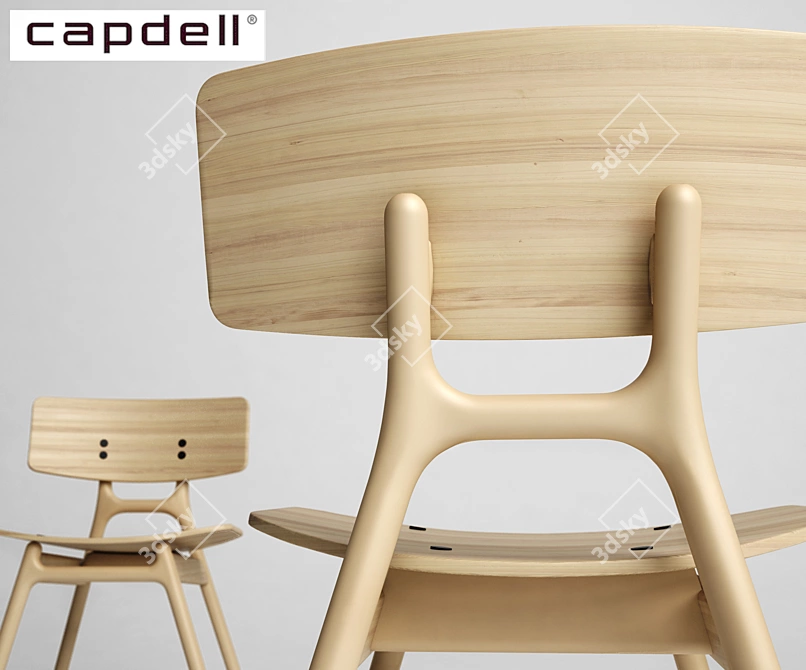 Eco-Friendly Capdell Chair: Modern Design 3D model image 1