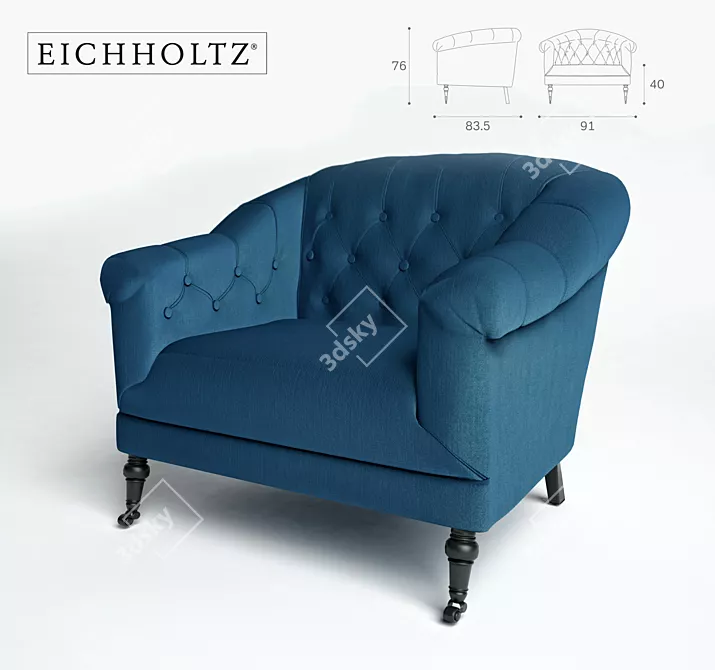 Luxurious Bentley Chair: Timeless Elegance 3D model image 1