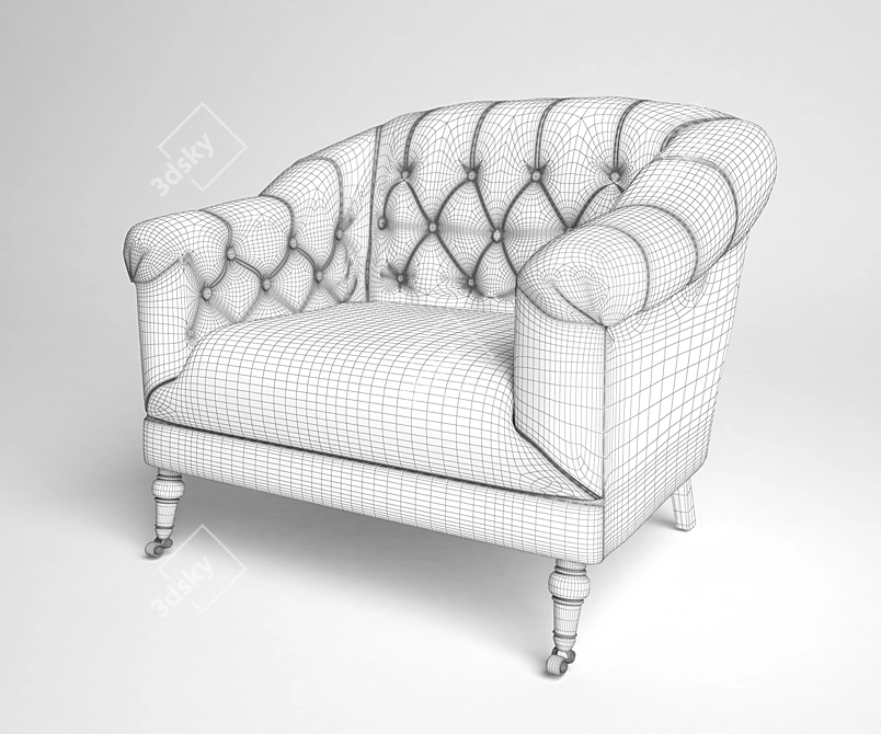 Luxurious Bentley Chair: Timeless Elegance 3D model image 2