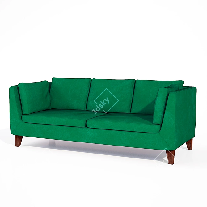 Stylish 3-Seater Ikea Stockholm 3D model image 1