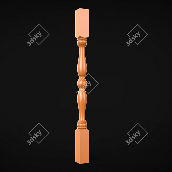 Elegant Baluster for Your Home 3D model image 1