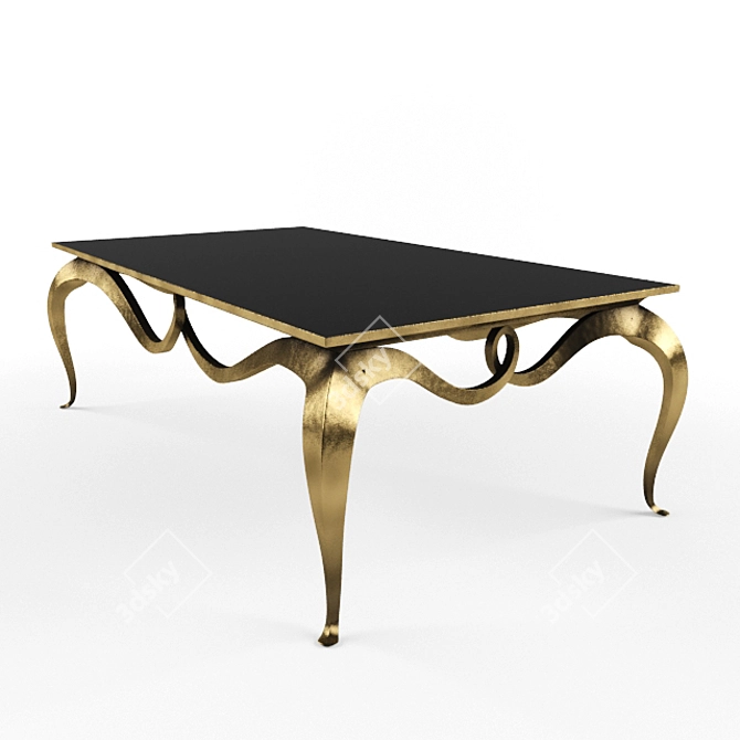 Elegant Loop Cocktail Table 3D model image 1