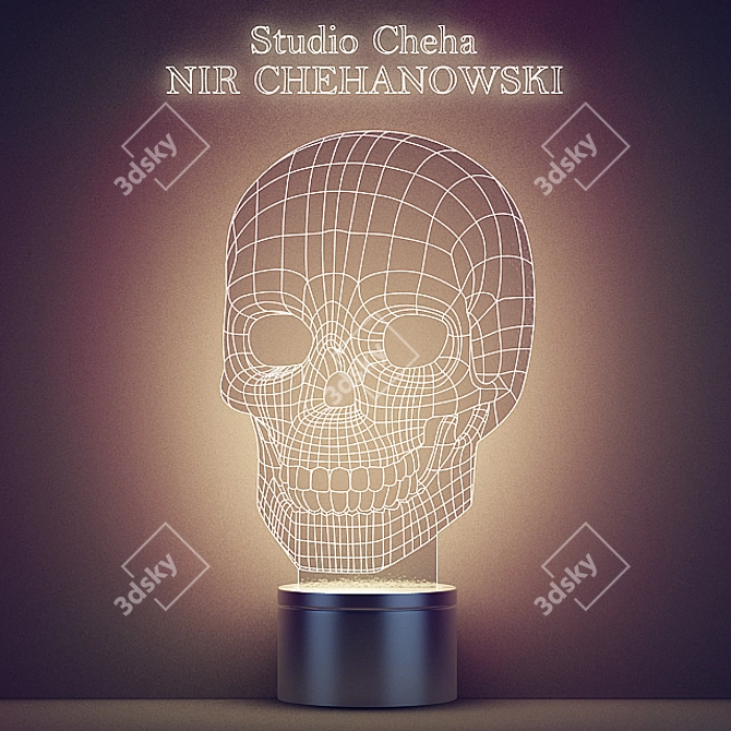  Illuminating Skull: BULBING Lamp 3D model image 1