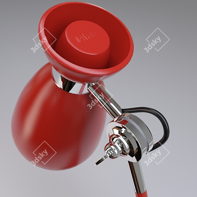 FARO RETRO Red Table Lamp 3D model image 2