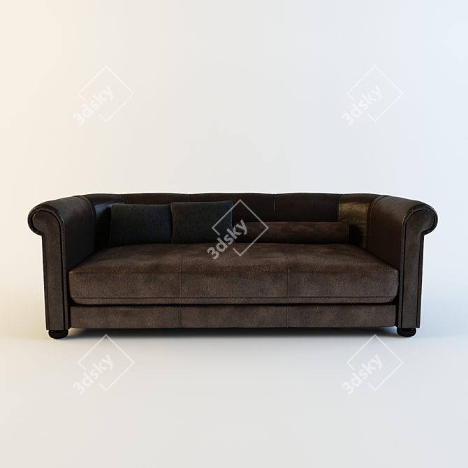 Baxter Alfred-2 3-Seater Sofa 3D model image 1