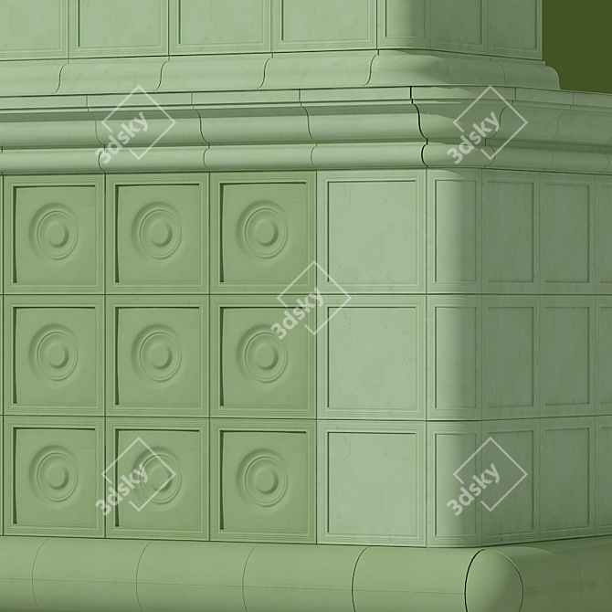Russian-inspired Fireplace 3D model image 2