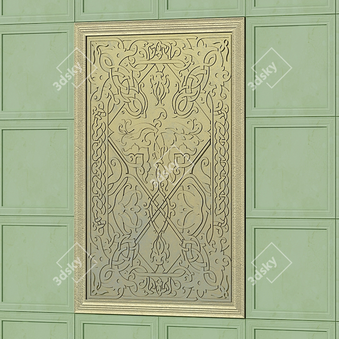 Russian-inspired Fireplace 3D model image 3