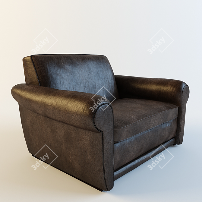 Baxter Mickey Plush Armchair 3D model image 2