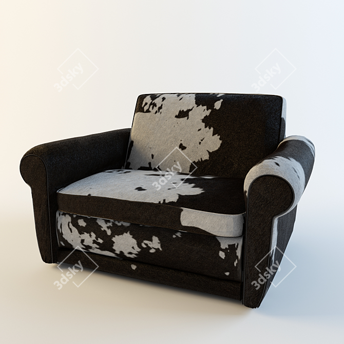 Baxter Mickey Plush Armchair 3D model image 3