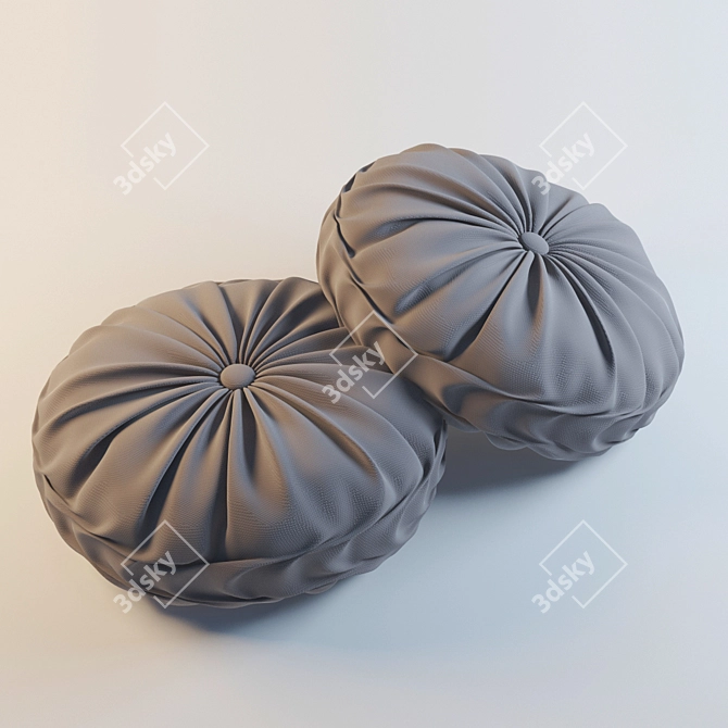 Round Cushions 3D model image 1