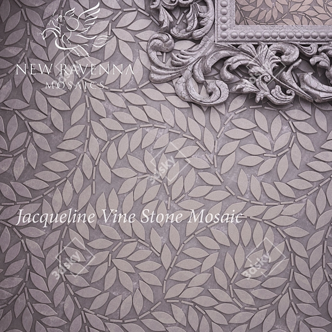 Jacqueline Vine Mosaic: Seamless Stone Elegance 3D model image 3