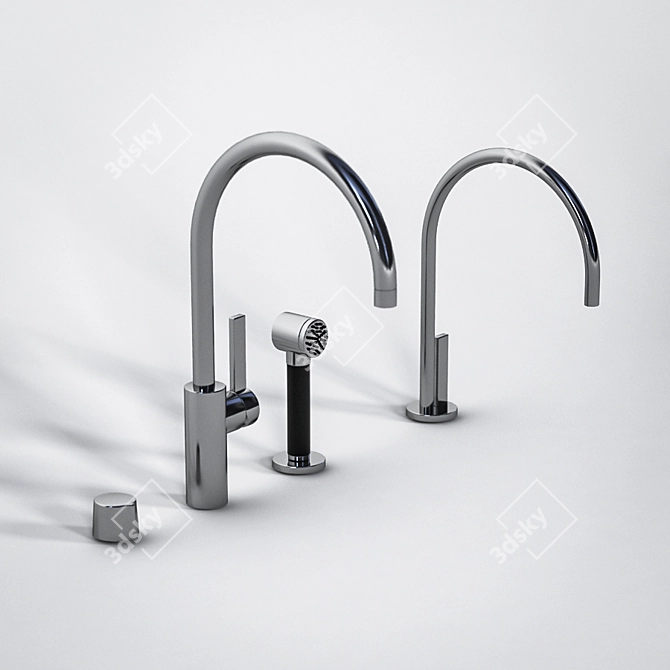 Designer Kitchen Faucet Set: Dorn Bracht Tara Ultra 3D model image 1