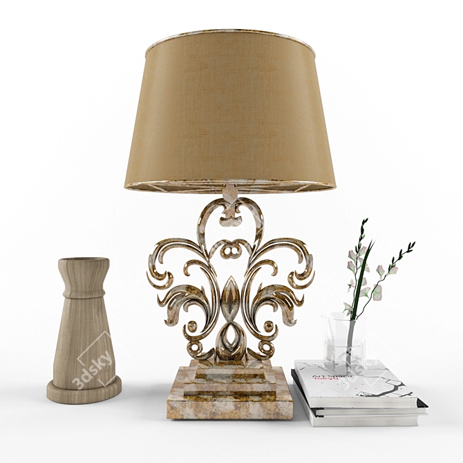 Modern Sculptural Table Lamp 3D model image 1