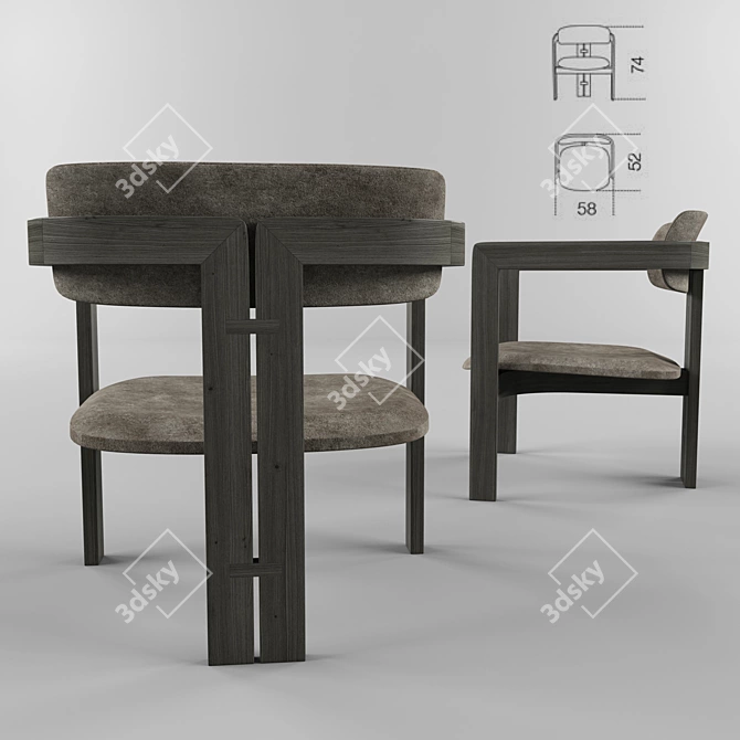 G&R Studio Cheir - Modern Elegance 3D model image 1