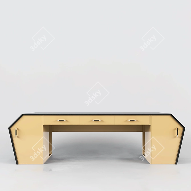 Spacious Chinese-made Office Desk 3D model image 3